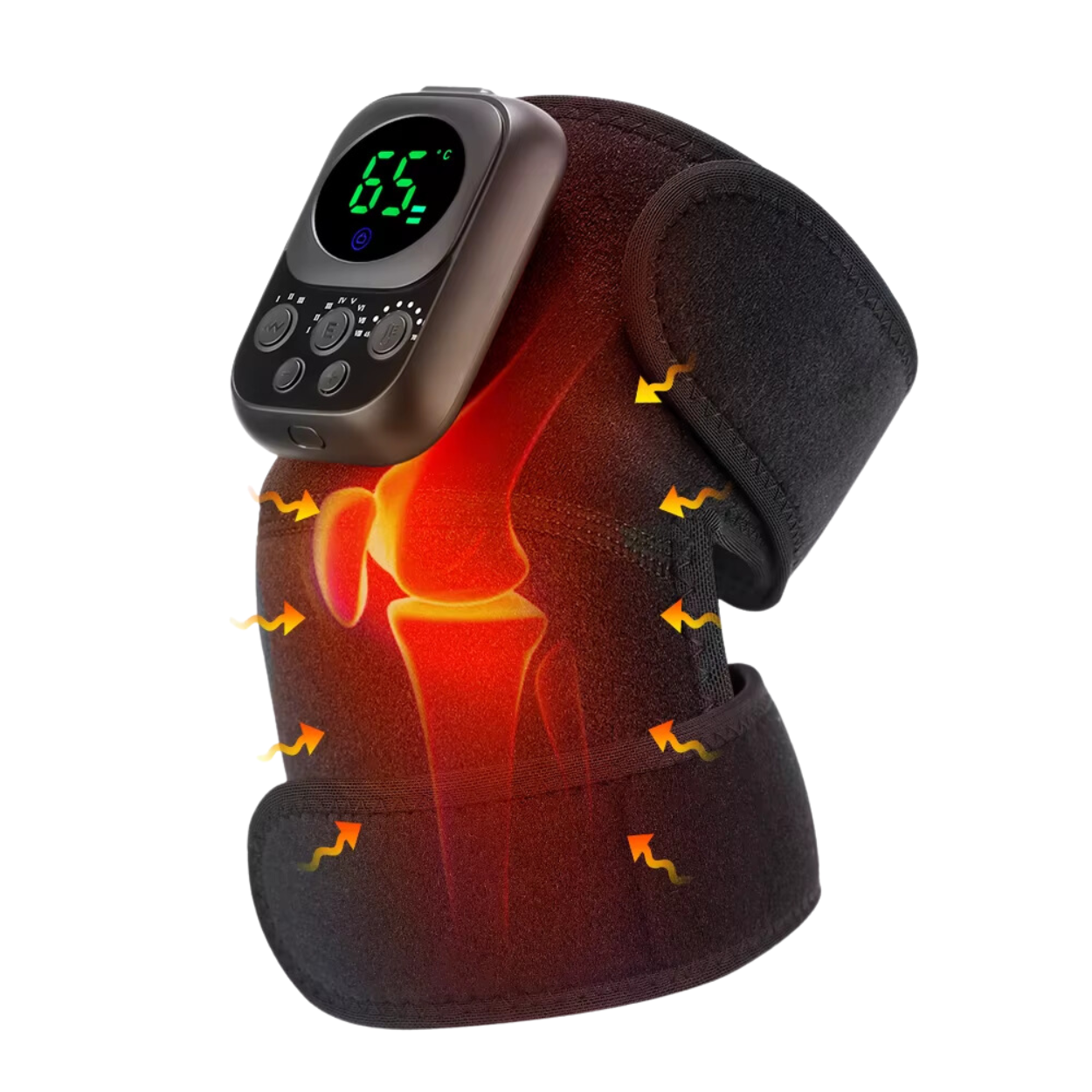 EMS Heated Knee Brace 60 °C – Long-Lasting 5000 mAh Battery