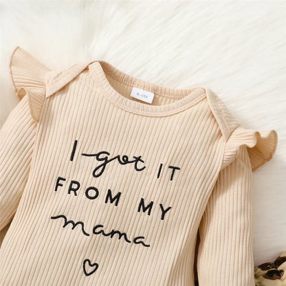 Ensemble bébé body et pantalon motif léopard