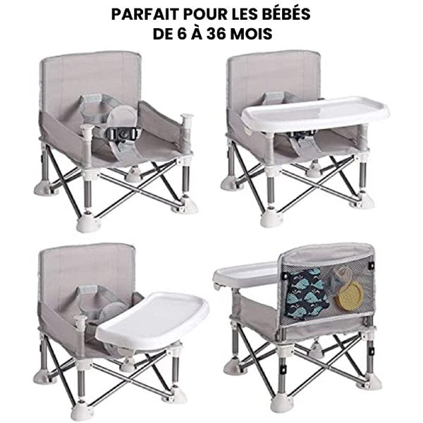 Rehausseur de chaise pliable et sécurisé pour enfant