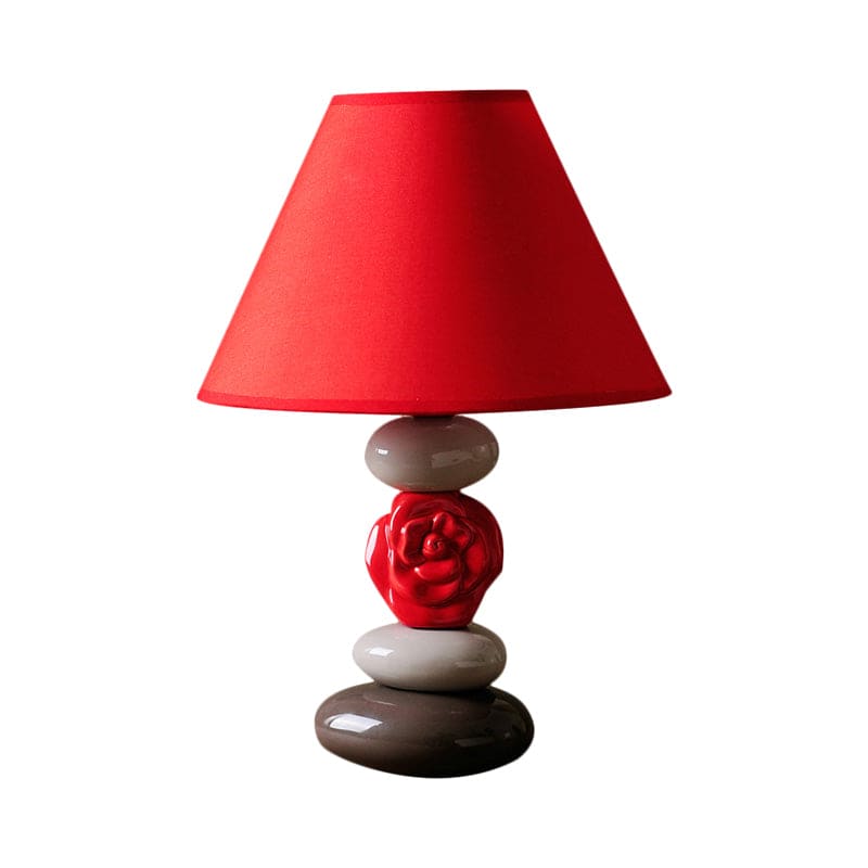 Lampe de table élégante à abat-jour tissu conique