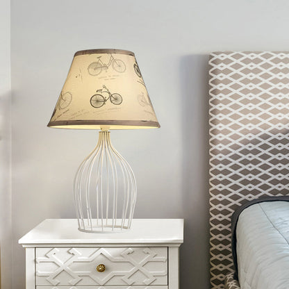 Chic Metal Table Lamp with Cone Lampshade
