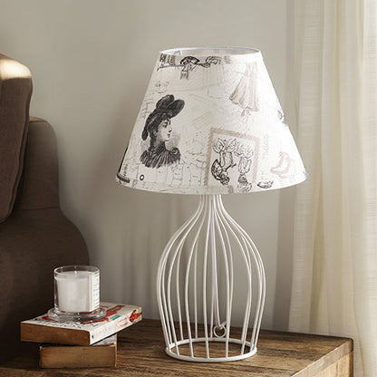 Chic Metal Table Lamp with Cone Lampshade