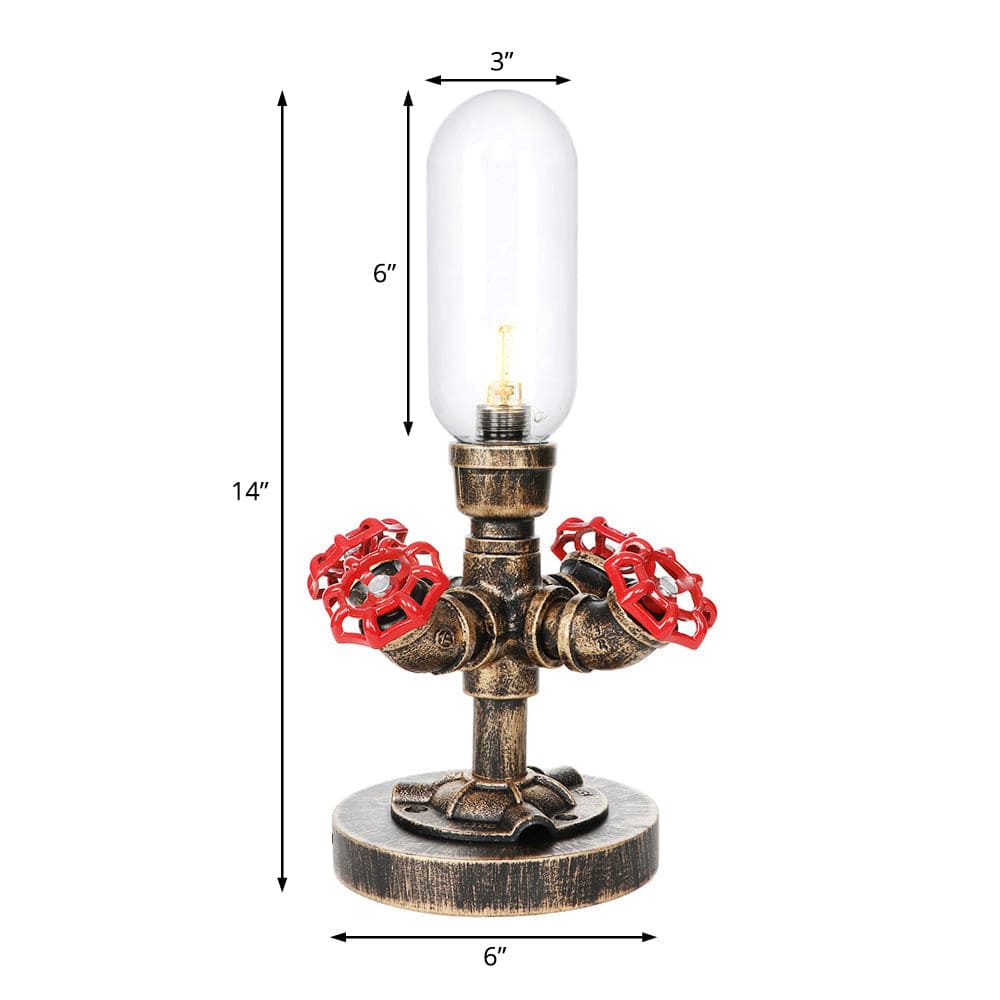 Lampe de table moderne à design industriel en métal