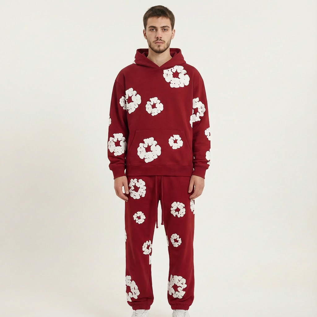 Elegant Floral Men's Sweatshirt – Chic Comfortable Spring Wear