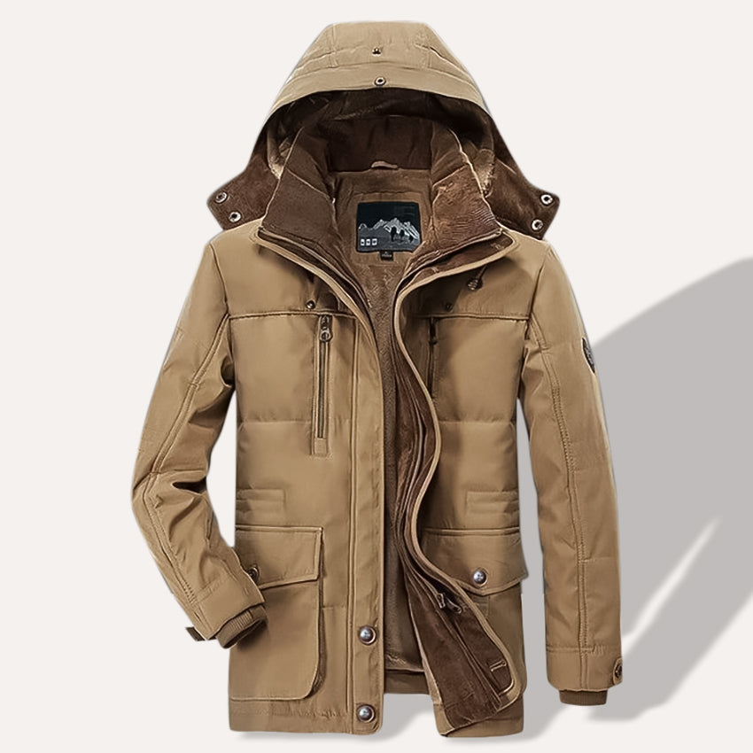 Veste d'hiver isolante à capuche ajustable
