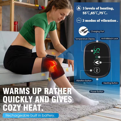ThermaFlex™ – Heating Vibration Knee Brace for Knee, Elbow, and Shoulder