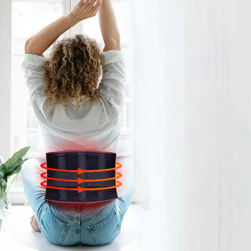 Ceinture chauffante ergonomique pour le dos réglable