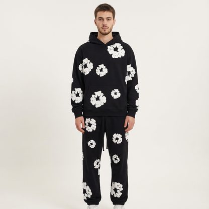 Elegant Floral Men's Sweatshirt – Chic Comfortable Spring Wear