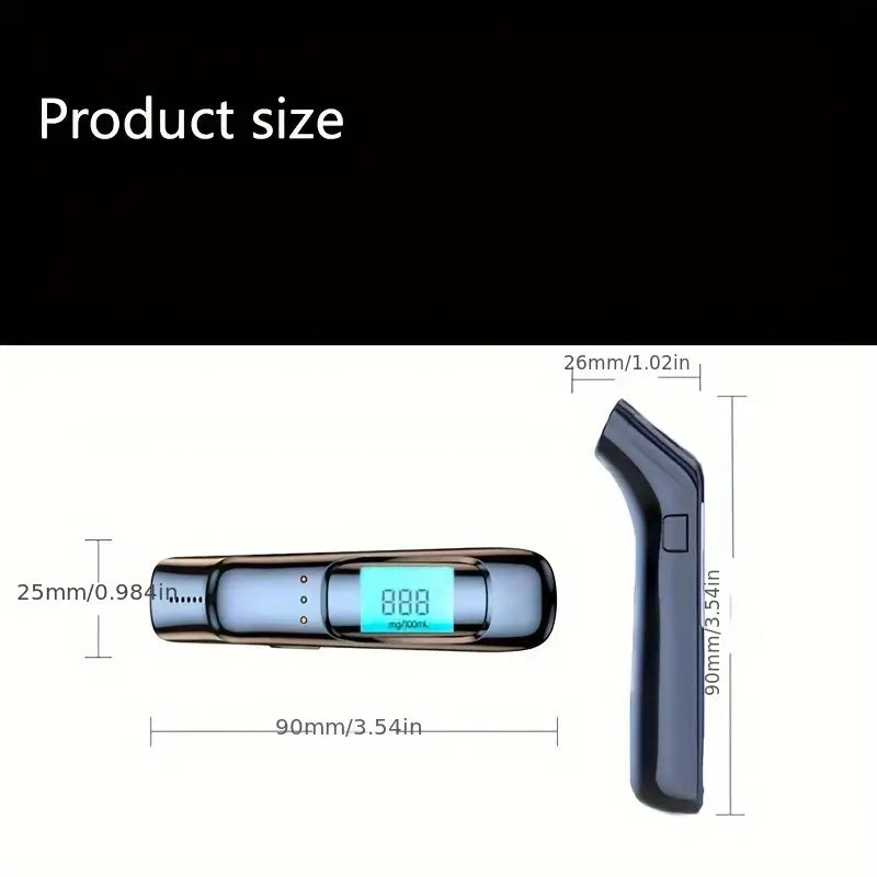 Alcotex™ – Portable Electronic Breathalyzer with Fast Reading and LCD Screen