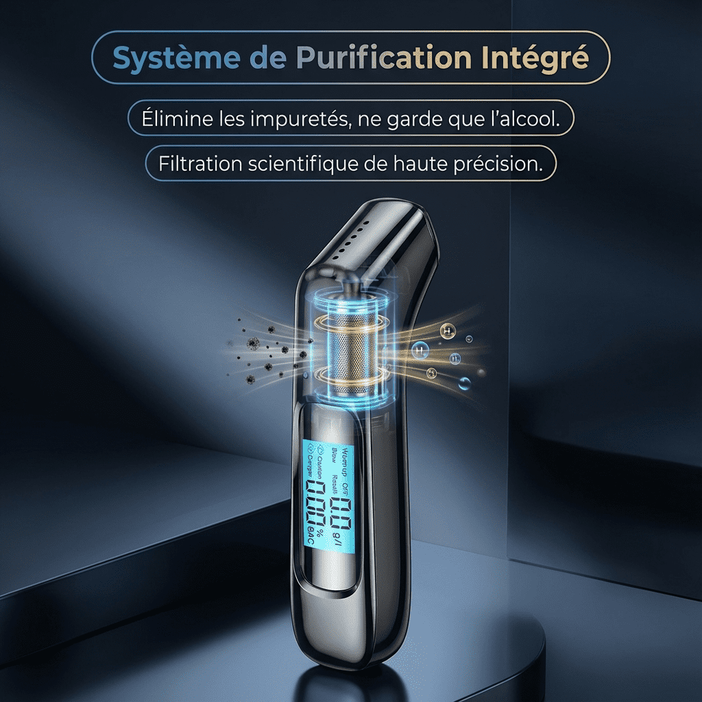 Alcotex™ – Portable Electronic Breathalyzer with Fast Reading and LCD Screen
