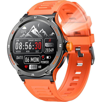 Montre connectée sportive à écran HD avec torche LED et boussole