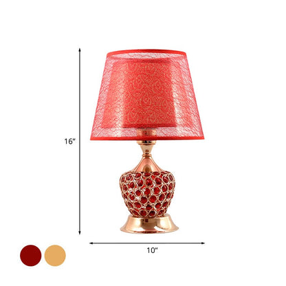 Lampe de chevet rétro à double abat-jour style Empire