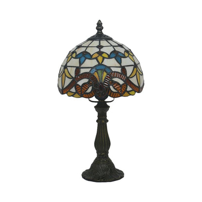 Lampe de table en verre motif Tiffany élégante
