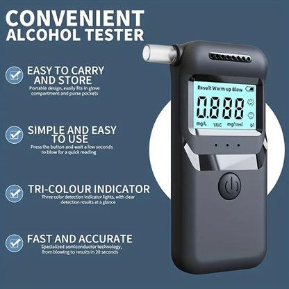 AlcoZen™ – Portable Electronic Breathalyzer with Precise LCD Display