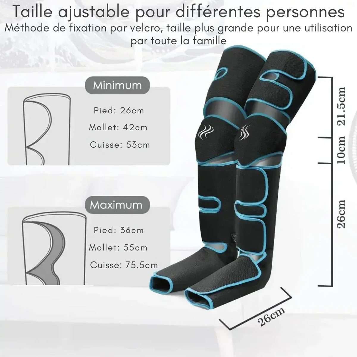 Appareil de massage chauffant pour pieds et jambes