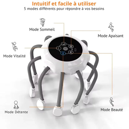 Masseur de cuir chevelu portable sans fil rechargeable