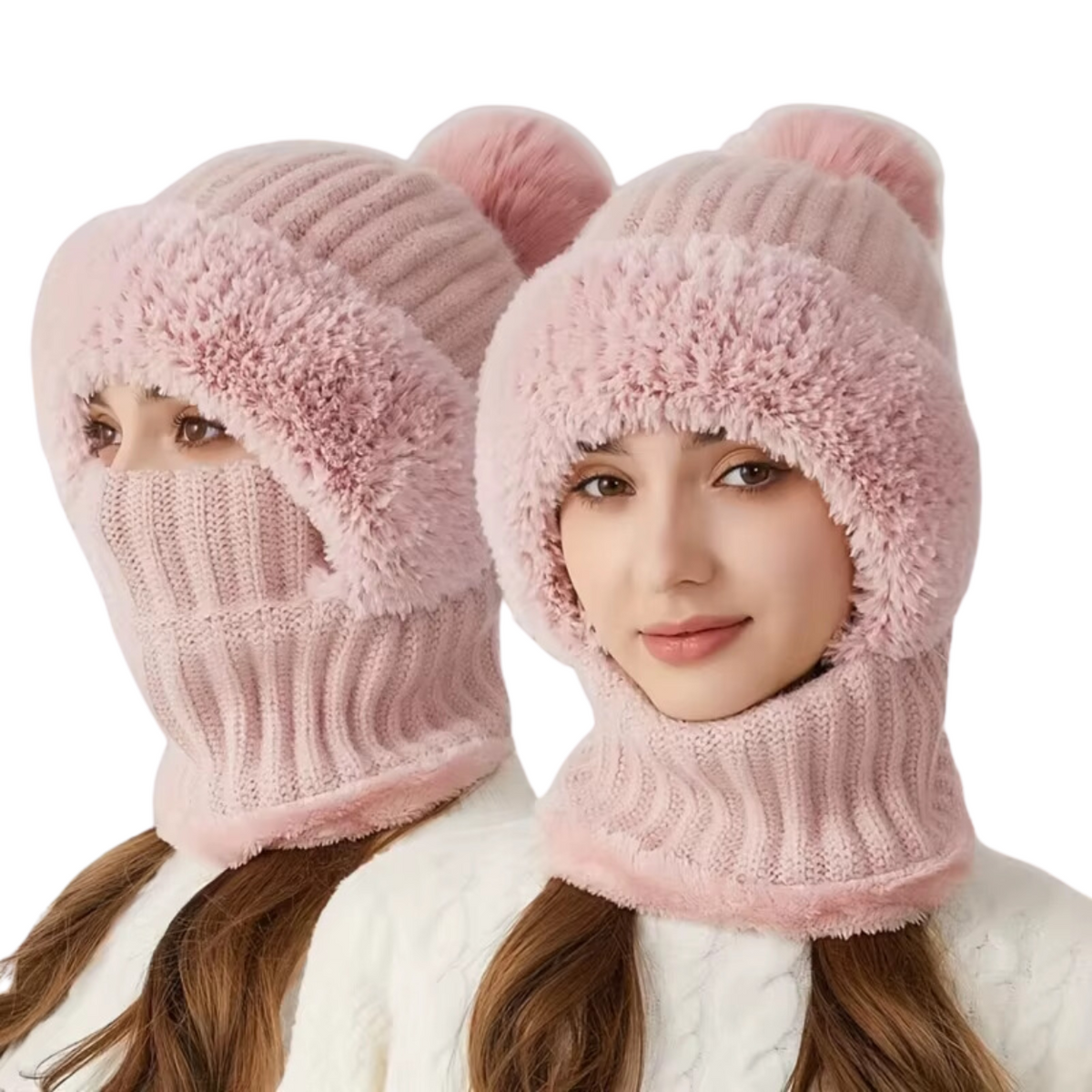 Bonnet cagoule en velours doux
