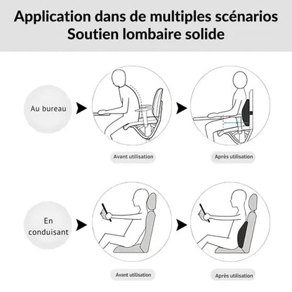 Ergonomic Lumbar Cushion in Memory Foam