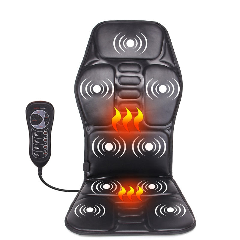 Coussin de massage électrique noir pour le dos