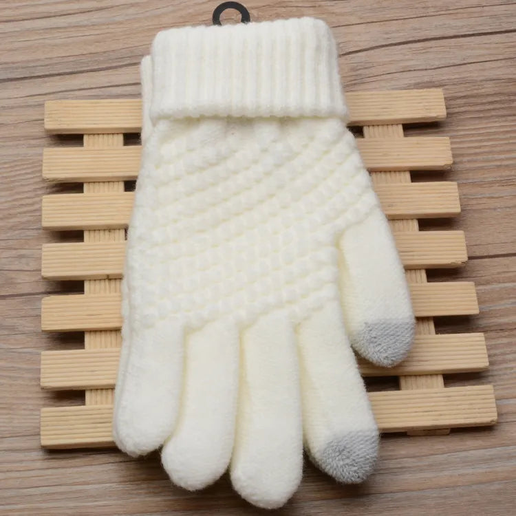 Gants tricotés légers à design élégant