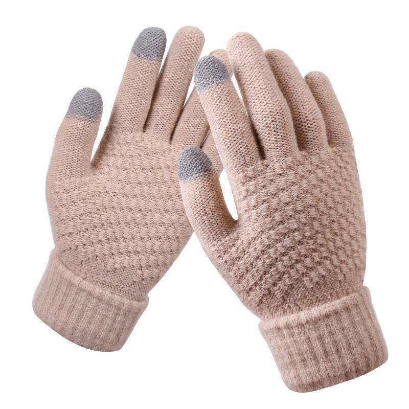 Gants tricotés légers à design élégant