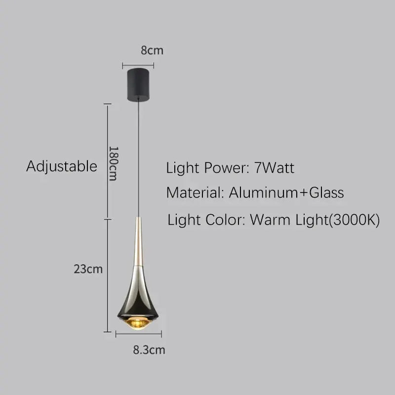 Suspension élégante à éclairage LED diffuse