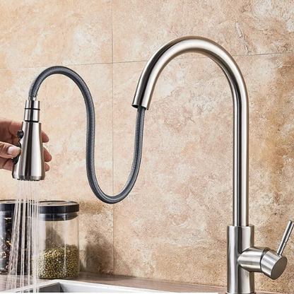 Kitchen Faucet with Adjustable Hand Shower