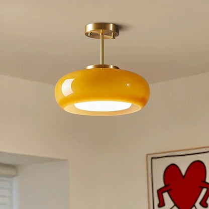 Lampe suspendue LED en verre élégante