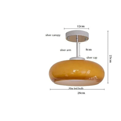 Lampe suspendue LED en verre élégante