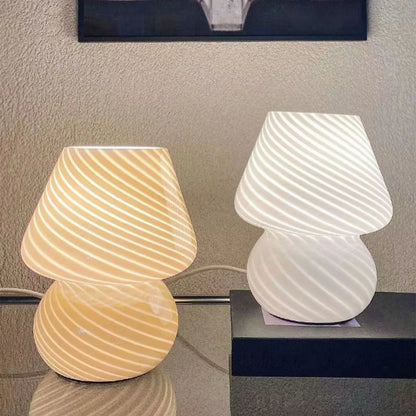 Lampe de table élégante en verre transparente