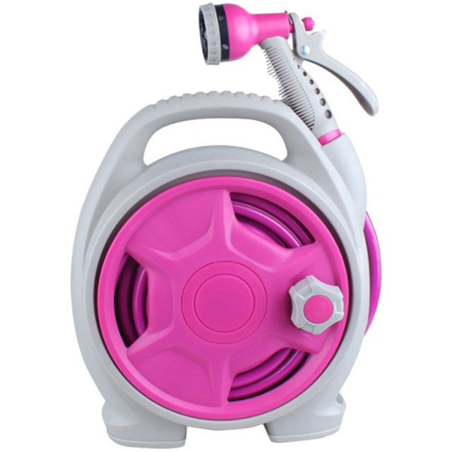 Compact Garden Hose with Reel and Universal Gun