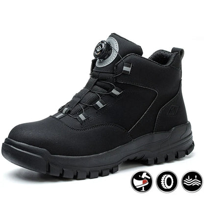 Bottes de travail imperméables à bout acier rotatif