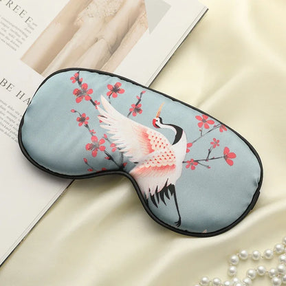 Printed Silk Night Mask