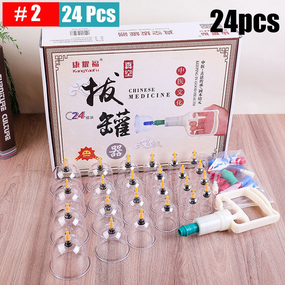 Tasses de thérapie cupping en silicone lot de 12
