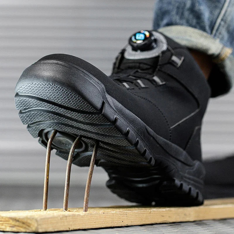 Bottes de travail imperméables à bout acier rotatif