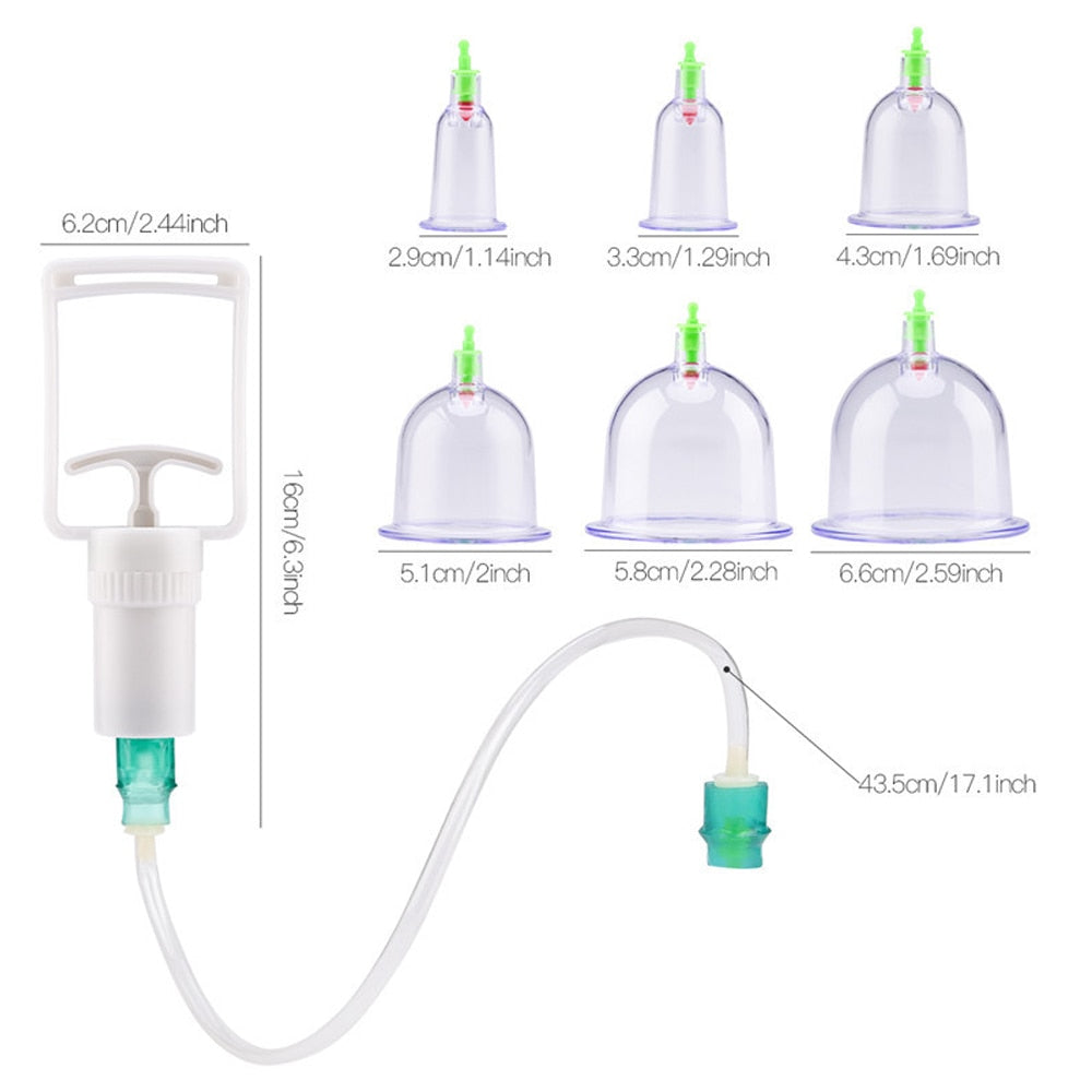 Tasses de thérapie cupping en silicone lot de 12
