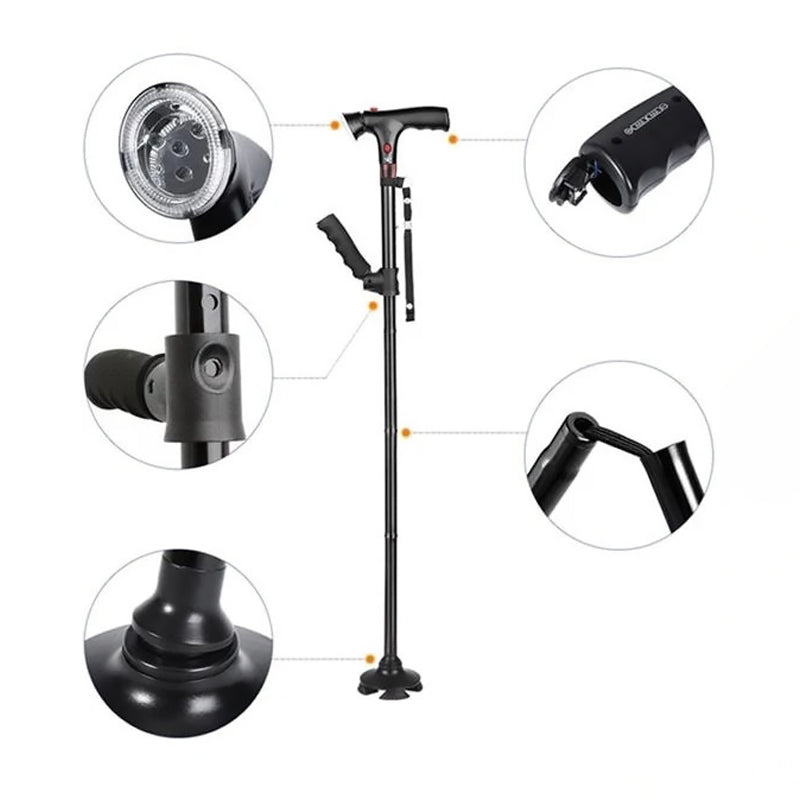 Safewalk™ – Canne marche orthopédique multifonction Mobilité & Sécurité