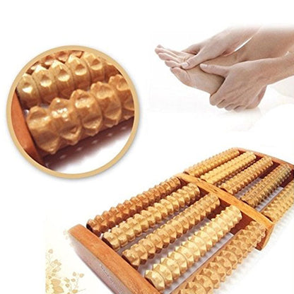 Rouleau de massage en bois pour pieds