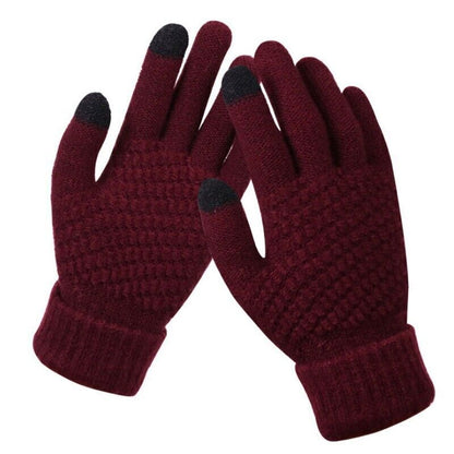 Gants tricotés légers à design élégant
