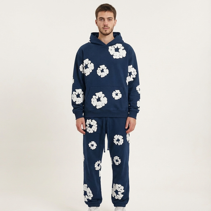 Elegant Floral Men's Sweatshirt – Chic Comfortable Spring Wear