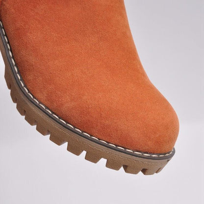 Bottes de neige isolantes en fourrure d'hiver