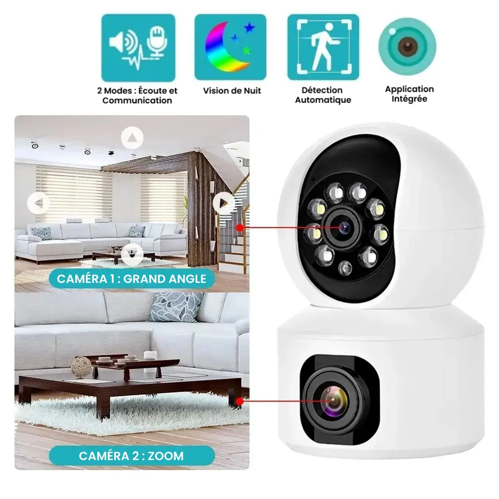 Babyphone connecté à vision 360°
