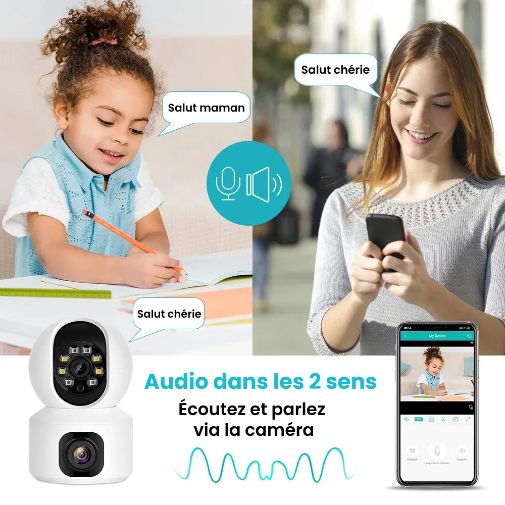 Babyphone connecté à vision 360°