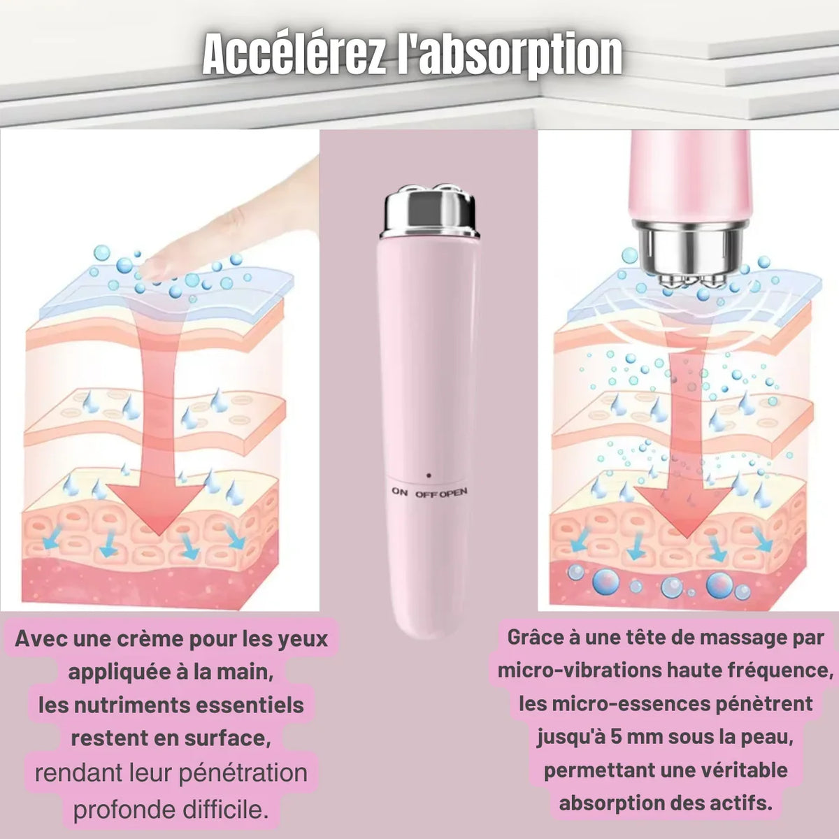 Mini masseur électrique compact pour les yeux