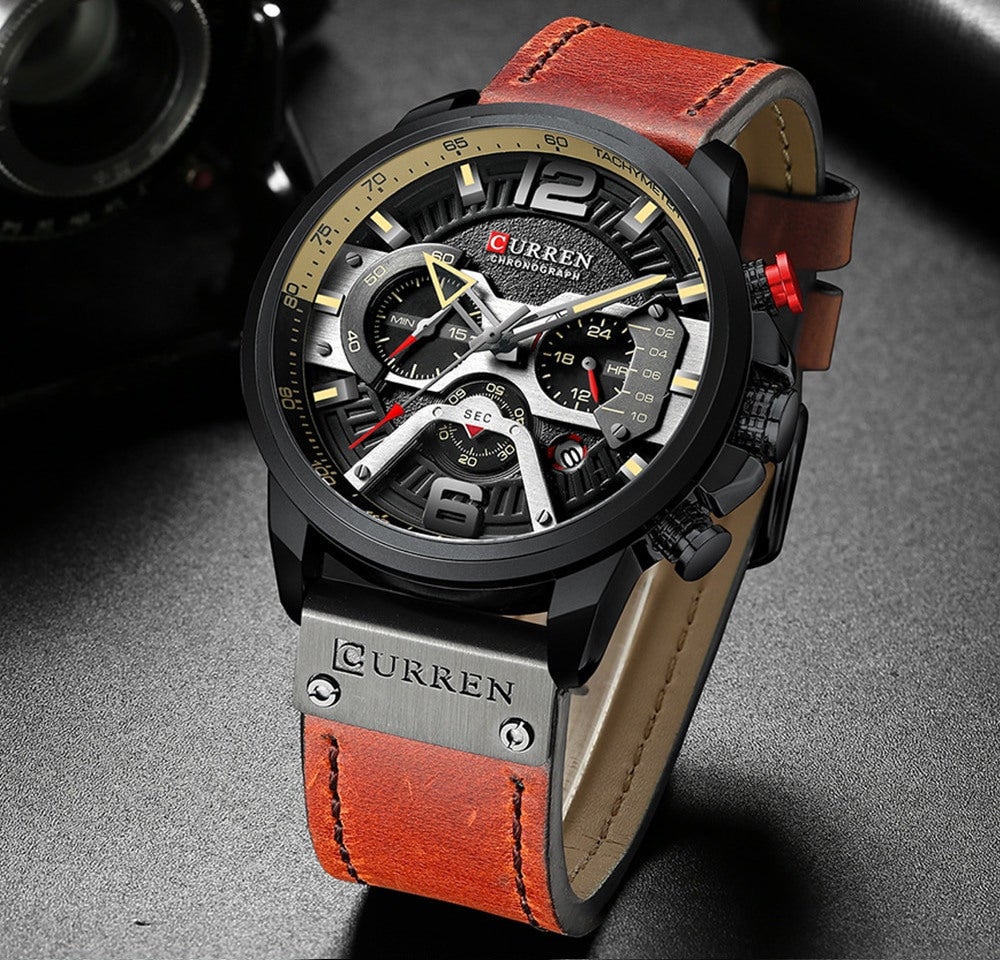 Montre-bracelet analogique élégante à bracelet en acier inoxydable