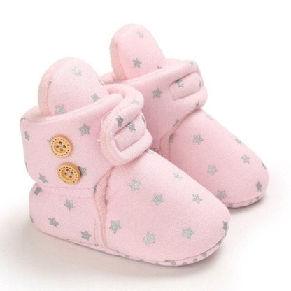 Chaussons bébé en polaire à fermeture scratch