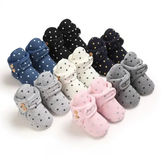 Chaussons bébé en polaire à fermeture scratch